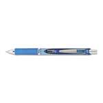 PENTEL OF AMERICA EnerGel RTX Retractable Liquid Gel Pen, .7mm, Needle, Black/Gray Brl, Blue Ink