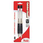 PENTEL OF AMERICA Quicker Clicker Mechanical Pencil, 0.5 mm, Smoke, 2/Pack