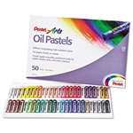 PENTEL OF AMERICA Oil Pastel Set With Carrying Case,45-Color Set, Assorted, 50/Set