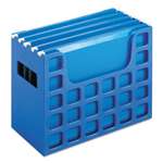 ESSELTE PENDAFLEX CORP. DecoFlex Desktop File w/Folders, Letter, Plastic, 12 1/4 x 6 x 9 1/2, Blue