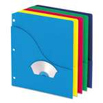 ESSELTE PENDAFLEX CORP. Wave Slash Pocket Project Folders, 3 Holes, Letter, Five Colors, 10/Pack