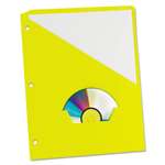 ESSELTE PENDAFLEX CORP. Essentials Slash Pocket Project Folders, 3 Holes, Letter, Yellow, 25/Pack