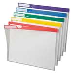 ESSELTE PENDAFLEX CORP. Clear Poly Index Folders, Letter, Assorted Colors, 10/Pack