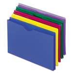 ESSELTE PENDAFLEX CORP. Expanding File Jackets, Legal, Poly, Blue/Green/Purple/Red/Yellow, 5/Pack