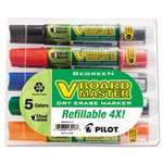 PILOT CORP. OF AMERICA BeGreen Dry Erase Marker, Assorted, Chisel, 5/Pack