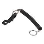 PM COMPANY Key Coil Chain 'N Clip Wearable Key Organizer,Flexible Coil, Black