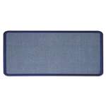 QUARTET MFG. Contour Fabric Bulletin Board, 36 x 24, Light Blue, Plastic Navy Blue Frame