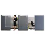 GBC-COMMERCIAL & CONSUMER GRP Workstation Privacy Screen, 36w x 48d, Translucent Clear/Silver