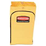 RUBBERMAID COMMERCIAL PROD. Zippered Vinyl Cleaning Cart Bag, 21gal, 17 1/4w x 10 1/2d x 30 1/2h, Yellow