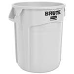 RUBBERMAID COMMERCIAL PROD. Round Brute Container, Plastic, 20 gal, White