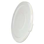 RUBBERMAID COMMERCIAL PROD. Round Flat Top Lid, for 32-Gallon Round Brute Containers, 22 1/4", dia., White