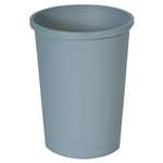 RUBBERMAID COMMERCIAL PROD. Untouchable Waste Container, Round, Plastic, 11gal, Gray