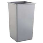 RUBBERMAID COMMERCIAL PROD. Untouchable Waste Container, Square, Plastic, 50gal, Gray
