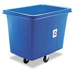 RUBBERMAID COMMERCIAL PROD. Recycling Cube Truck, Rectangular, Polyethylene, 500lb Cap, Blue