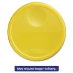 RUBBERMAID COMMERCIAL PROD. Round Storage Container Lids, 13 1/2 dia x 2 3/4h, Yellow