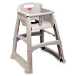 RUBBERMAID COMMERCIAL PROD. Sturdy Chair Youth Seat, Plastic, 23 3/8w x 23 1/2d x 29 3/4h, Platinum