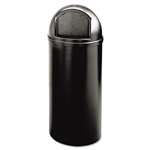 RUBBERMAID COMMERCIAL PROD. Marshal Classic Container, Round, Polyethylene, 15gal, Black
