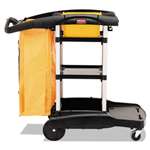 RUBBERMAID COMMERCIAL PROD. High Capacity Cleaning Cart, 21-3/4w x 49-3/4d x 38-3/8h, Black