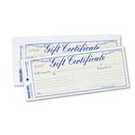 REDIFORM OFFICE PRODUCTS Gift Certificates w/Envelopes, 8-1/2w x 3-2/3h, Blue/Gold, 25/Pack