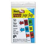 REDI-TAG CORPORATION Removable Page Flags, Green/Yellow/Red/Blue/Orange, 10/Color, 50/Pack