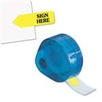 REDI-TAG CORPORATION Arrow Message Page Flags in Dispenser, "Sign Here", Yellow, 120 Flags/Dispenser
