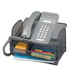 SAFCO PRODUCTS Onyx Angled Mesh Steel Telephone Stand, 11 3/4 x 9 1/4 x 7, Black