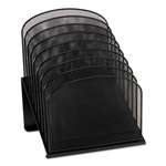 SAFCO PRODUCTS Mesh Desk Organizer, Eight Sections, Steel, 11 1/4 x 10 7/8 x 13 3/4, Black