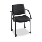 SAFCO PRODUCTS Moto Series Stacking Chairs, Black Fabric Upholstery, 2/Carton