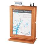 SAFCO PRODUCTS Customizable Wood Suggestion Box, 10 1/2 x 5 3/4 x 14 1/2, Cherry