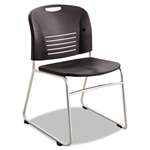 SAFCO PRODUCTS Vy Series Stack Chairs, Plastic Back/Seat, Sled Base, Black, 2/Carton