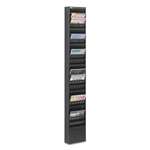 SAFCO PRODUCTS Steel Magazine Rack, 23 Compartments, 10w x 4d x 65-1/2h, Black