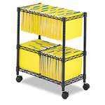 SAFCO PRODUCTS Two-Tier Rolling File Cart, 25-3/4w x 14d x 29-3/4h, Black