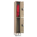 SAFCO PRODUCTS Double-Tier Locker, 12w x 18d x 78h, Two-Tone Tan