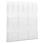 SAFCO PRODUCTS Reveal Clear Literature Displays, 12 Compartments, 30w x 2d x 34-3/4h, Clear