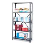 SAFCO PRODUCTS Commercial Steel Shelving Unit, Five-Shelf, 36w x 18d x 75h, Dark Gray