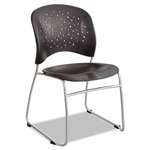 SAFCO PRODUCTS Rˆve Series Guest Chair With Sled Base, Black Plastic, Silver Steel, 2/Carton