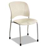 SAFCO PRODUCTS Rˆve Series Guest Chair W/ Straight Legs, Latte Plastic, Silver Steel, 2/Carton