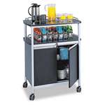 SAFCO PRODUCTS Mobile Beverage Cart, 33-1/2w x 21-3/4d x 43h, Black