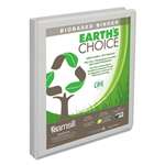 SAMSILL CORPORATION Earth's Choice Biobased Round Ring View Binder, 1/2" Cap, White