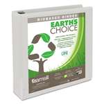 SAMSILL CORPORATION Earth's Choice Biobased Round Ring View Binder, 1.5" Cap, White