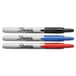 SANFORD Retractable Permanent Markers, Fine Point, Assorted, 3/Set