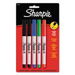 SANFORD Permanent Markers, Ultra Fine Point, Assorted Colors, 5/Set