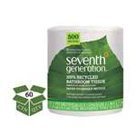 SEVENTH GENERATION 100% Recycled Bathroom Tissue, 2-Ply, White, 500 Sheets/Jumbo Roll, 60/Carton