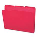 SMEAD MANUFACTURING CO. Waterproof Poly File Folders, 1/3 Cut Top Tab, Letter, Red, 24/Box