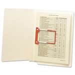 SMEAD MANUFACTURING CO. U-Clip Bonded File Fasteners, 2" Capacity, Orange and White, 100/Box
