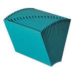 SMEAD MANUFACTURING CO. Heavy-Duty A-Z Open Top Expanding Files, 21 Pockets, Letter, Teal