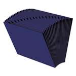 SMEAD MANUFACTURING CO. Heavy-Duty A-Z Open Top Expanding Files, 21 Pockets, Letter, Navy Blue
