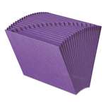SMEAD MANUFACTURING CO. Heavy-Duty A-Z Open Top Expanding Files, 21 Pockets, Letter, Purple