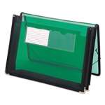 SMEAD MANUFACTURING CO. 2 1/4" Exp Wallet, Poly, Letter, Translucent Green