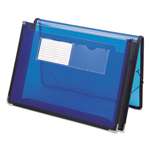 SMEAD MANUFACTURING CO. 2" Exp Ultracolor Wallet, Poly, Letter, Translucent Blue